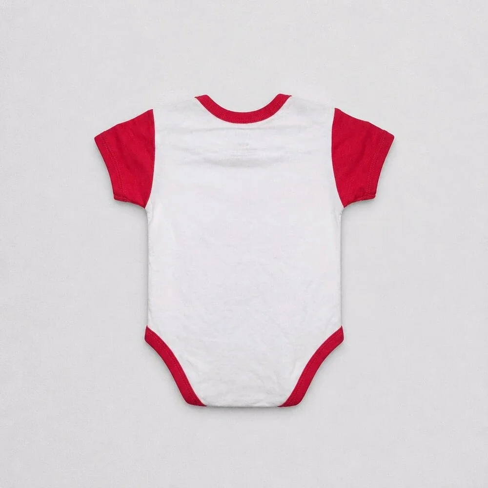 NFL Team Apparel Kansas City Chiefs Baby Onesie 6/9M White Red Trim